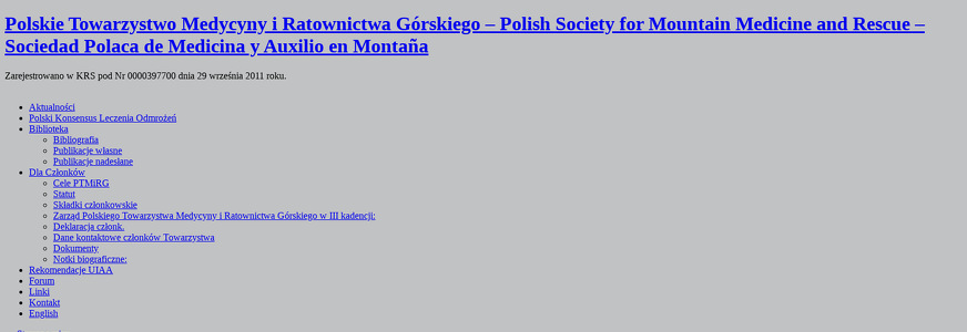 POLSKIE TOWARZYSTWO MEDYCYNY I RATOWNICTWA GÓRSKIEGO