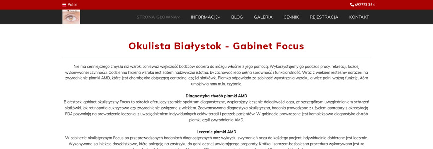 GABINET OKULISTYCZNY FOCUS