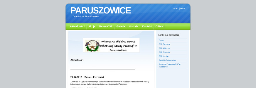 OCHOTNICZA STRAŻ POŻARNA W PARUSZOWICACH